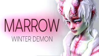 MARROW the Winter Demon ○ OOAK Art Doll Repaint ○ Custom Monster High Doll ○ [upl. by Aicertap170]