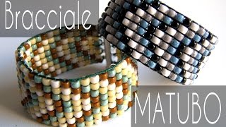 Tutorial Perline  Braccialetto Matubo con Telaio [upl. by Hayden507]