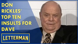 Don Rickles Top Ten Insults For Dave  Letterman [upl. by Kingsly]