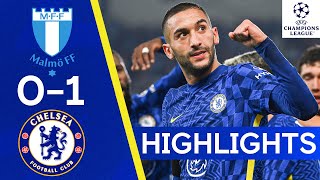 Malmö FF 01 Chelsea  Hakim Ziyech Goal Secures All Three Points  Champions League Highlights [upl. by Raymond]