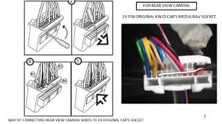 Kwid media nav 24 pin amp 12 pin socket  connectors detail  install rear view camera amp speakers🔥🔥 [upl. by Aliwt]