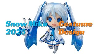 My Snow Miku 2025 Costume Design Submission Glitter Snow Material [upl. by Lennard]