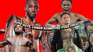 TERENCE CRAWFORD CHEATED WITH GLOVES amp DEVIN HANEY HAD LOSES REMOVED OFF RECORD  LETS BREAKDOWN [upl. by Shornick]