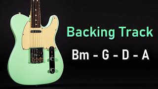 Rock Pop BACKING TRACK B Minor  Bm G D A  70 BPM  Guitar Backing Track [upl. by Kyne]