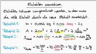 Umrechnen von Einheiten in der Physik [upl. by Enilarac]