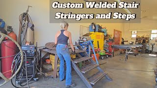 Custom Welded Steel Stair Stingers and Steps [upl. by Trilbie670]