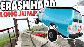 Which Car Can Jump the Farthest on CRASH HARD 20  BeamNG Drive Crash Hard 20 Bridge Jumping [upl. by Kovacs982]