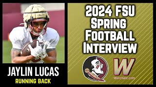 RB Jaylin Lucas on FSU Football Spring Camp  Florida State Seminoles  Warchant TV FSU [upl. by Rolyat269]