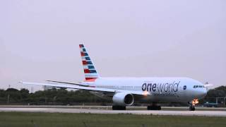 LOUD ONE WORLD AMERICAN 777 Taking Off from Miami InternationalFL [upl. by Assetan]