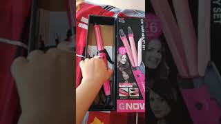 Nova 2in1 hair straightener and curler amezing products unboxing video [upl. by Snook]