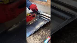 Welding a louvered flat roof vent [upl. by Aleinad737]