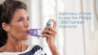 Summary of how to use the Philips Respironics OptiChamber Diamond [upl. by Eilema]