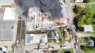 Drone video shows fertilizer warehouse gutted by fire in South Hill [upl. by Adia347]