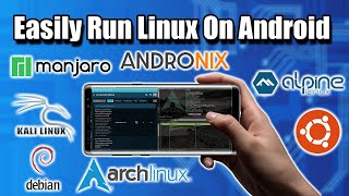 Easily Run Linux On Android With AndroNix  Linux Distro on Android without root [upl. by Yannodrahc]