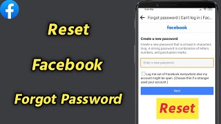 How to Reset Facebook Forgot Password  Facebook Password Reset  Recover Facebook Forgot Password [upl. by Tiffie]