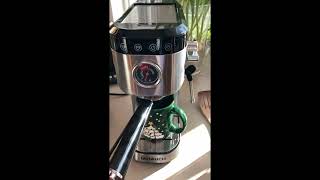 Review IAHAUCH 20 Bar Espresso Machine 1350W Compact Espresso Cofee Machine for Home Office Stainl [upl. by Aisela622]