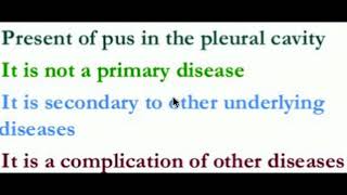 Empyema thoracic [upl. by Tower]