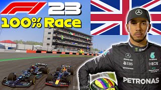 F1 23  Lets Make Hamilton An 8x World Champion 12 100 Race Silverstone [upl. by Arahas534]