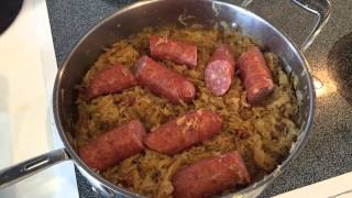 Fried Sauerkraut And Sausage Recipe [upl. by Anot639]