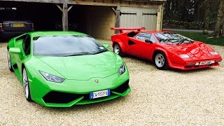 Harrys garage Lamborghini Huracan review alongside Countach [upl. by Nyluqcaj559]