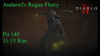 Diablo 4  Andariels Rogue Flurry Pit 140 [upl. by Llemrej]