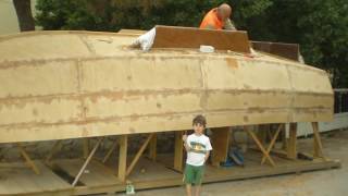 amateur small boat building Davlin litl cootTurkey  Cat Yawl Motorsailer Devekusu2 part 3 [upl. by Alyda902]