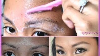 HOW TO USE A BROW RAZOR to ARCH GROOM SHAPE EYEBROWS [upl. by Drarehs]