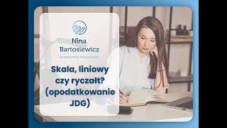 Skala liniowy czy ryczałt Opodatkowanie jednoosobowej działalności gospodarczej [upl. by Anivad]