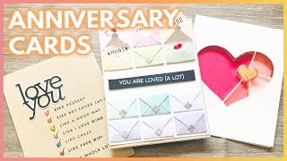 3 Fun Handmade ANNIVERSARY Card Ideas For Your Boyfriend or Husband [upl. by Ycaj]