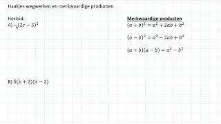 Haakjes wegwerken en merkwaardige producten 3 HAVO [upl. by Oys392]