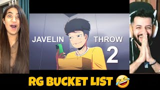 JAVELIN THROW 2 ft tanmaybhat  RG Bucket List  Reaction [upl. by Scottie779]