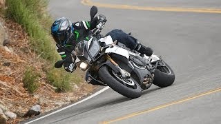 2014 Aprilia Tuono V4R  4cyl Streetfighter Shootout Part 4  MotoUSA [upl. by Einnim]