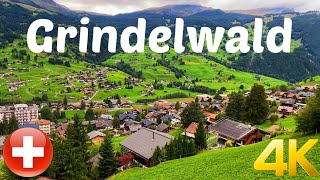 Grindelwald Switzerland Walking Tour 4K 60fps  the most beautiful villages in the World [upl. by Telfer]