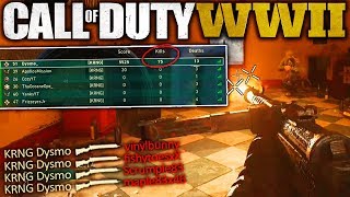 1 MAN GETS ALL 75 KILLS IN TEAM DEATHMATCHCOD WW2 1 Man Army Challenge  BEST CLUTCH EVER [upl. by Idoux]