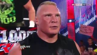 Brock Lesnar Returns And Attacks Triple h [upl. by Eelarak]