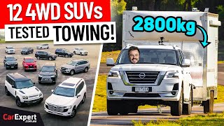 MEGA 4WD SUV towing test Some fail our tests 😳 Patrol v LandCruiser v Defender v Everest v MUX [upl. by Atenik992]