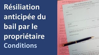 Résiliation anticipée du propriétaire dun bien immobilier Genève Suisse [upl. by Gent]