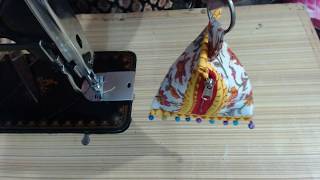 DIY SAMOSA TRIANGULAR POUCH [upl. by Eillim]