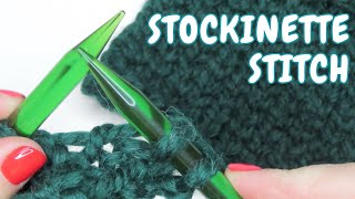 Stockinette Stitch Knitting Tutorial  Beginner Stitches for Knitters [upl. by Ahsinrad]