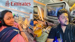 Our Most Expensive Flight Emirates  Emirates fligh amp food Review ❤️ Kolkata to Dubai UAE 🇦🇪 [upl. by Killoran]