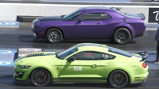 Demon 170 vs Shelby GT500  drag race [upl. by Osterhus474]