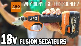 FOR GARDENERS  AEG 18V Fusion Secateurs [upl. by Letch538]