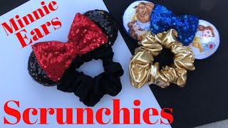 DIY Minnie Ears Scrunchies [upl. by Catto696]