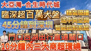 臨深超百萬大盤【大亞灣合生時代城】精裝現樓 送中央空調 智能控制系統79平2房115平3房2廁10分鐘內三大商超環繞 16分鐘到惠陽高鐵站45分鐘到深圳 門口西湖出行直達關口大亞灣樓盤 [upl. by Emera289]