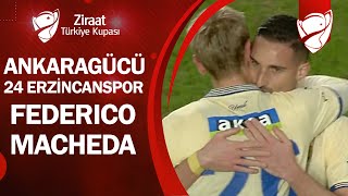 GOL Federico Macheda Ankaragücü 41 Anagold 24 Erzincanspor Ziraat Türkiye Kupası Son 16 Turu [upl. by Anirahc]