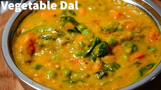 HEALTHY DELICIOUS VEGETABLE LENTIL CURRY NO ONION GARLIC  VEGETABLE MOONG DAL RECIPE [upl. by Ejroj472]