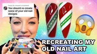 Recreating My Old Nail Art  Gel Nail Tutorial [upl. by Gayelord460]