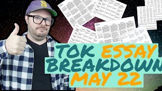 TOK Essay BREAKDOWN May 2022 Theory of Knowledge Essay Titles Just Released [upl. by Orman]