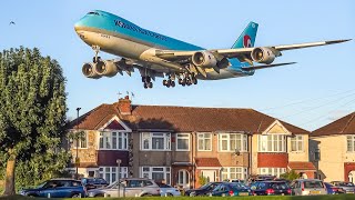 ✈️ 100 BIG PLANE TAKEOFFS and LANDINGS from UP CLOSE 🇬🇧 London Heathrow Plane Spotting LHREGLL [upl. by Kora491]