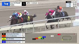 Gulfstream Park Carrera 1  11 de Abril 2024 [upl. by Lladnik]